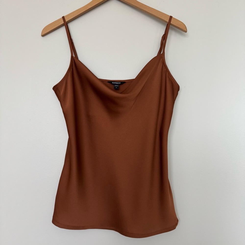 Express Women's Satin Cowl Neck Camisole Top Medium